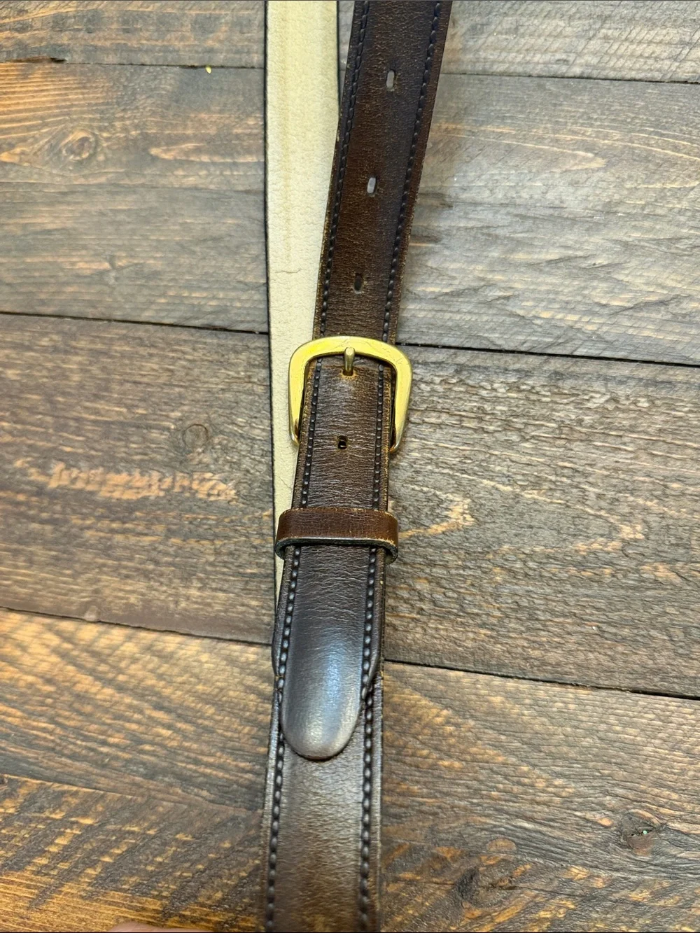 Vintage Hickok Sierra Brown Hand Rubbed Saddle Leather Belt 34 Made in USA VTG
